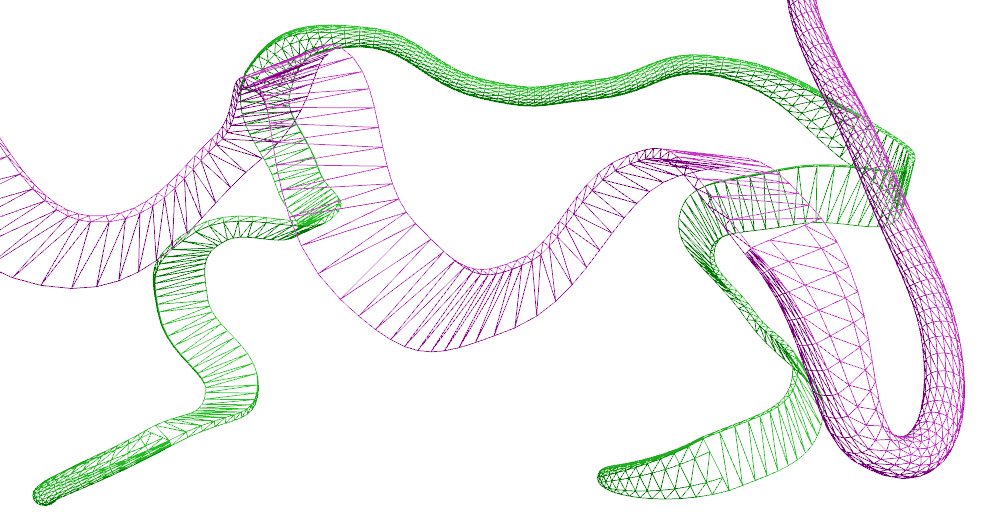 The triangles which make up a Ribbon Diagram